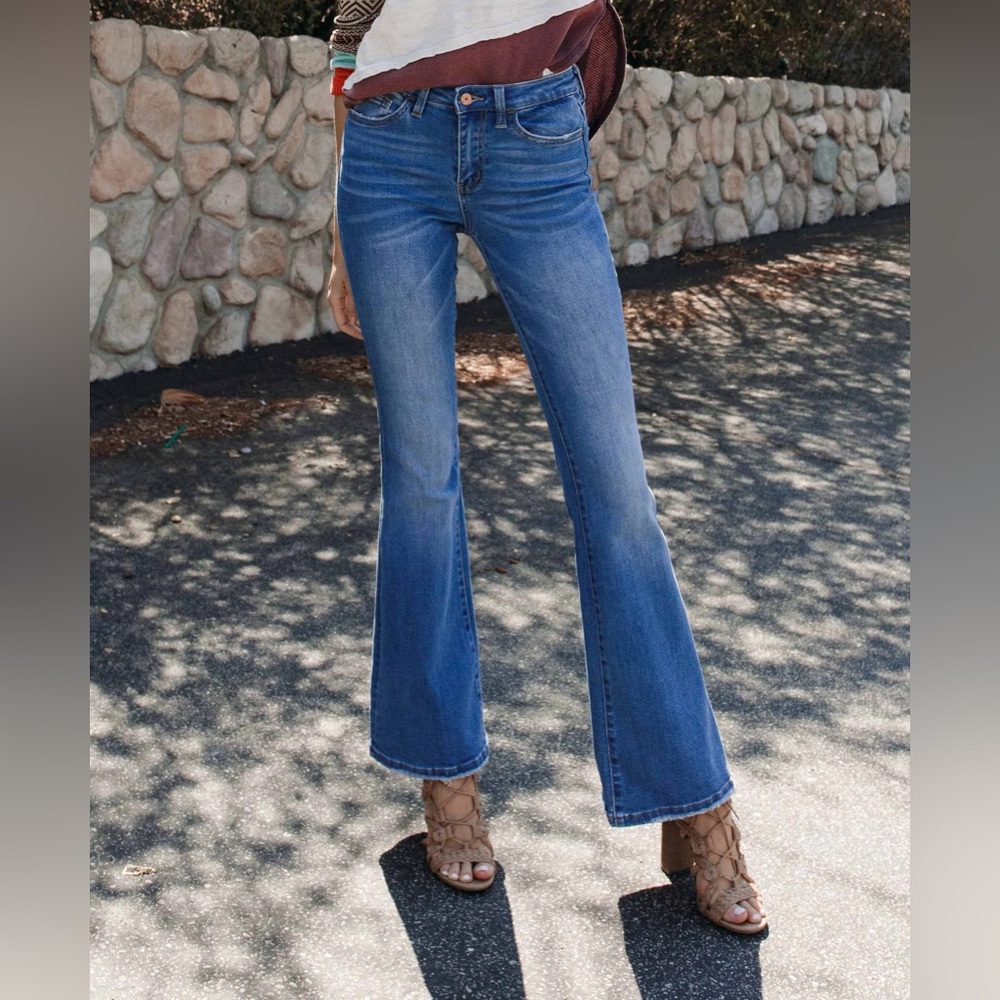 Vervet Blue Flare Jeans Size‎ 31 Minimalist 70s Retro Y2K Meet Boho Effortless